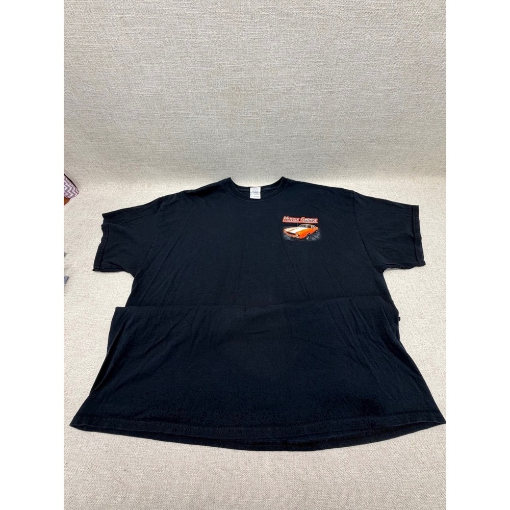 Gildan Muscle Garage Car Graphic T-Shirt Mens 2XL Black Short Sleeve Tee